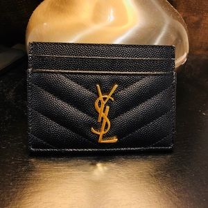 100% Authentic YSL Card Case
